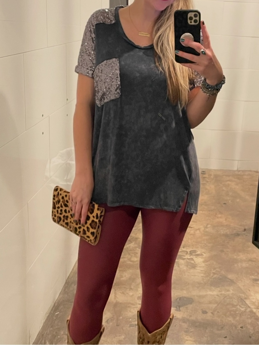 Oversize sequin top size S